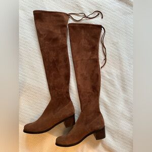 Cognac suede Over-the-Knee Women's Boots